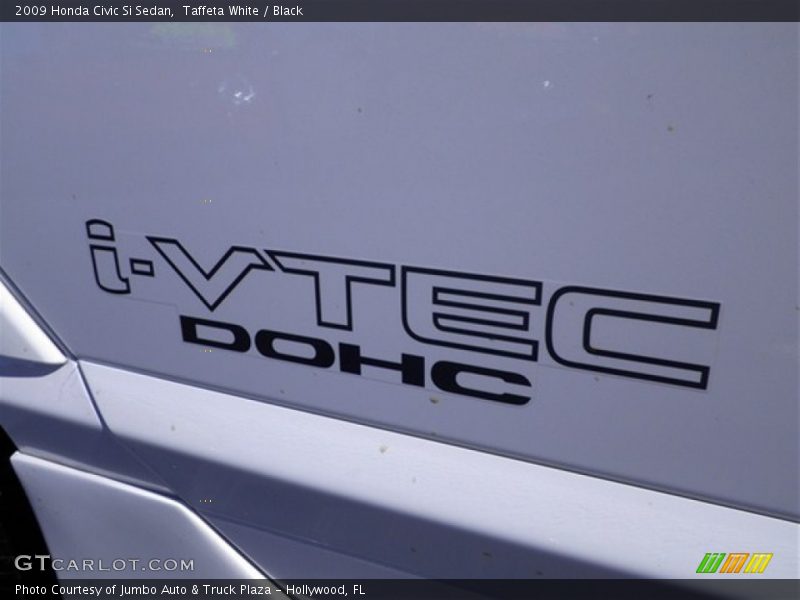 Taffeta White / Black 2009 Honda Civic Si Sedan
