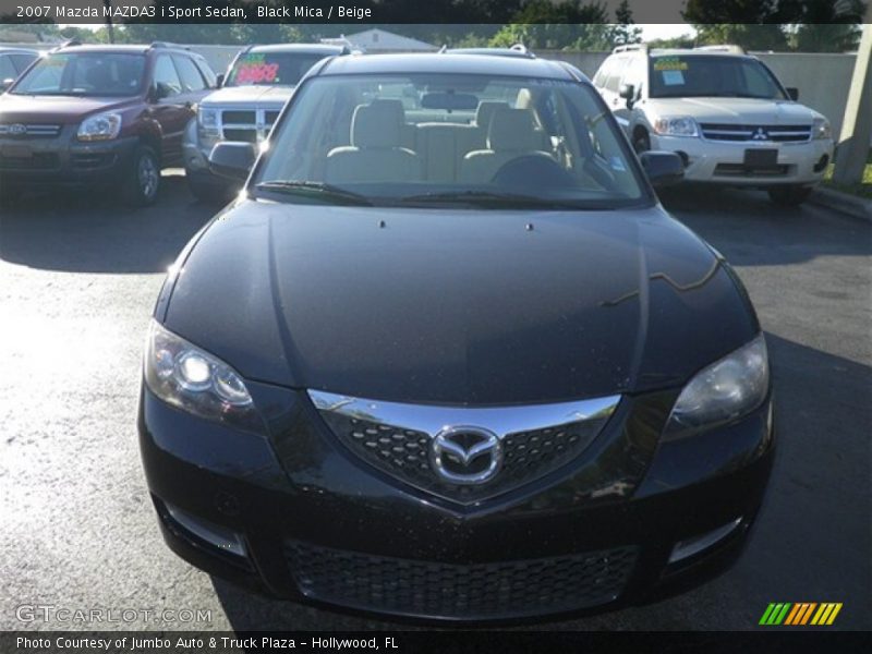 Black Mica / Beige 2007 Mazda MAZDA3 i Sport Sedan