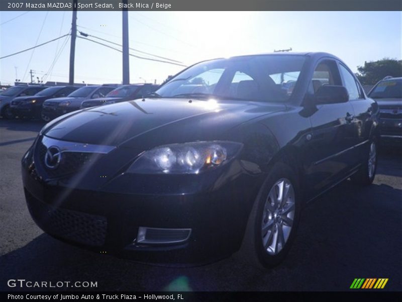 Black Mica / Beige 2007 Mazda MAZDA3 i Sport Sedan