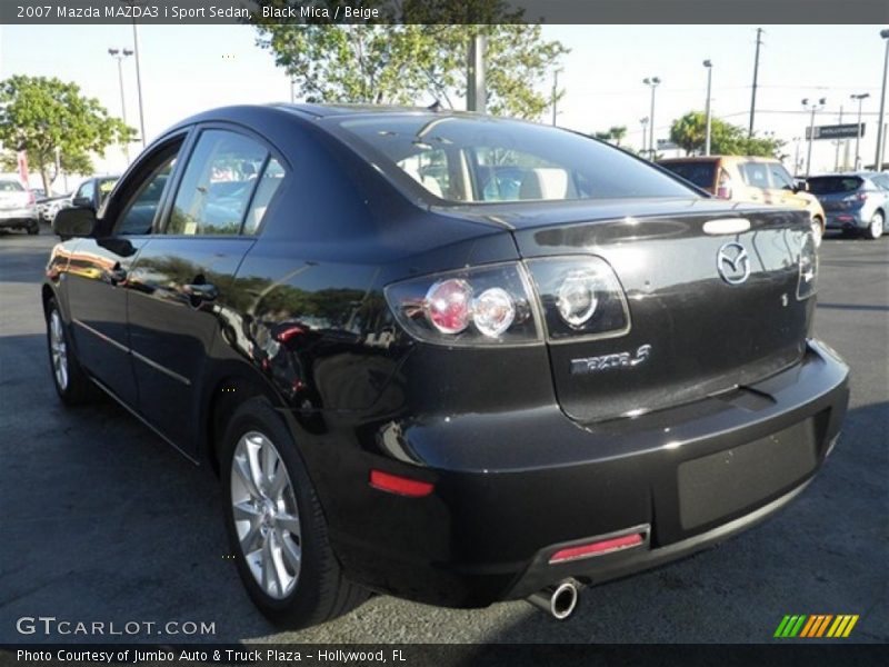 Black Mica / Beige 2007 Mazda MAZDA3 i Sport Sedan