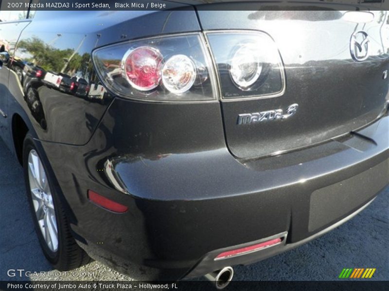 Black Mica / Beige 2007 Mazda MAZDA3 i Sport Sedan