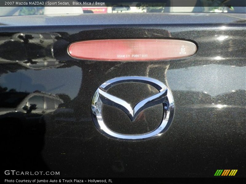 Black Mica / Beige 2007 Mazda MAZDA3 i Sport Sedan