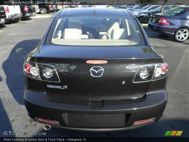 Black Mica / Beige 2007 Mazda MAZDA3 i Sport Sedan