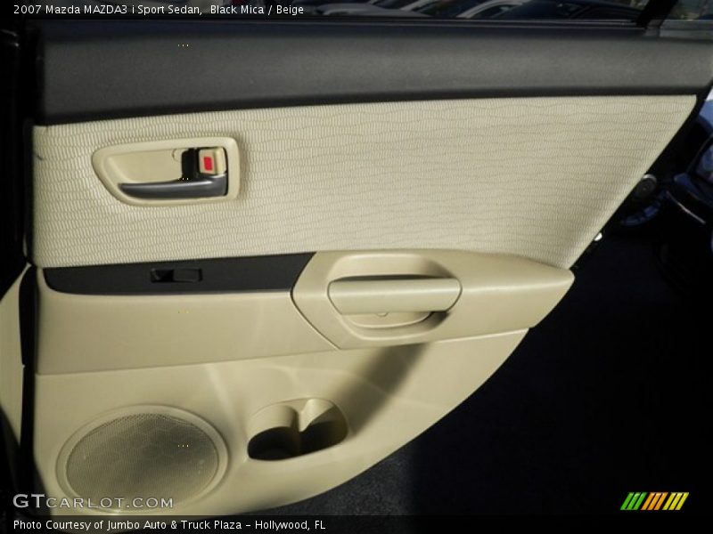 Black Mica / Beige 2007 Mazda MAZDA3 i Sport Sedan