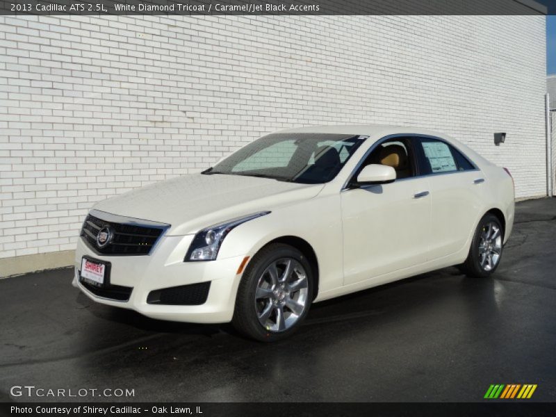 White Diamond Tricoat / Caramel/Jet Black Accents 2013 Cadillac ATS 2.5L