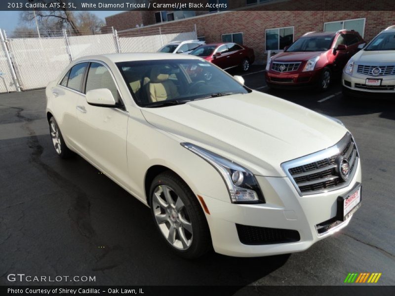 White Diamond Tricoat / Caramel/Jet Black Accents 2013 Cadillac ATS 2.5L
