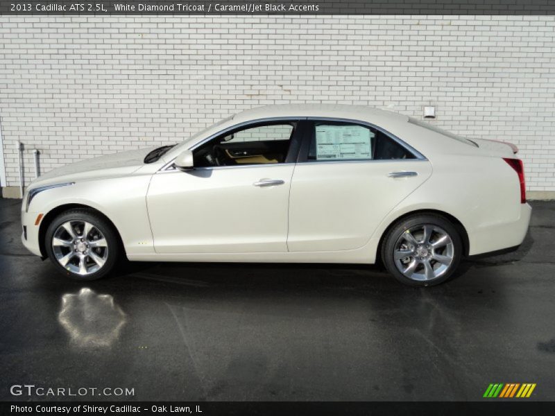 White Diamond Tricoat / Caramel/Jet Black Accents 2013 Cadillac ATS 2.5L