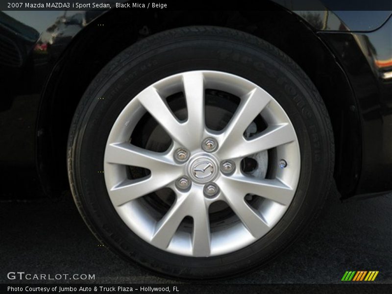 Black Mica / Beige 2007 Mazda MAZDA3 i Sport Sedan