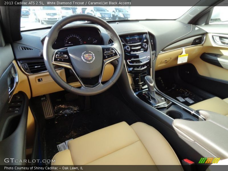 White Diamond Tricoat / Caramel/Jet Black Accents 2013 Cadillac ATS 2.5L