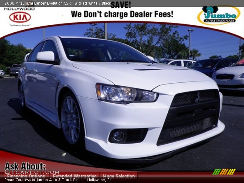 Wicked White / Black 2008 Mitsubishi Lancer Evolution GSR