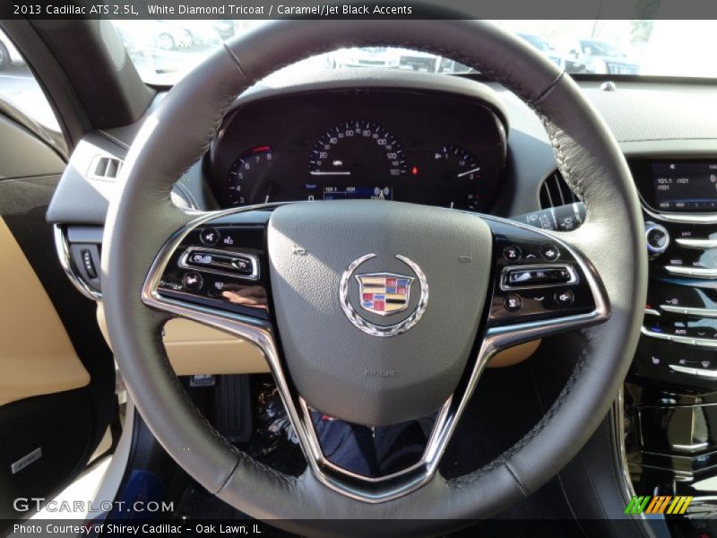 White Diamond Tricoat / Caramel/Jet Black Accents 2013 Cadillac ATS 2.5L