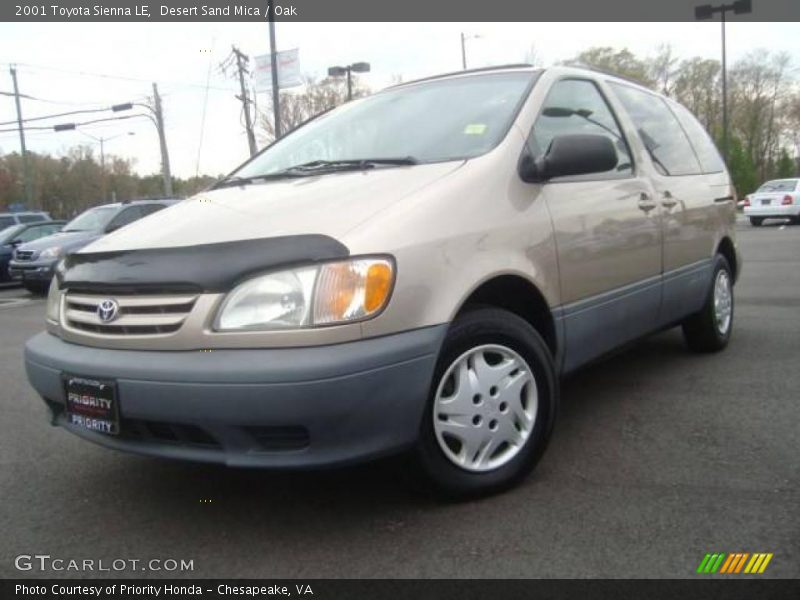 Desert Sand Mica / Oak 2001 Toyota Sienna LE