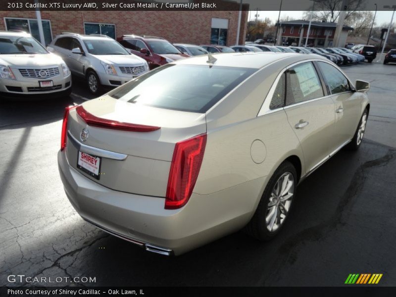Silver Coast Metallic / Caramel/Jet Black 2013 Cadillac XTS Luxury AWD