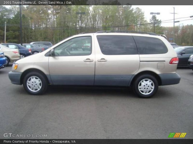 Desert Sand Mica / Oak 2001 Toyota Sienna LE