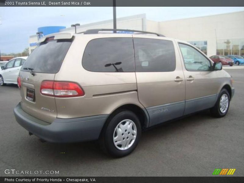Desert Sand Mica / Oak 2001 Toyota Sienna LE