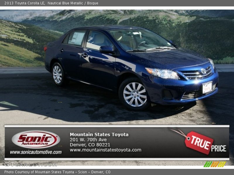 Nautical Blue Metallic / Bisque 2013 Toyota Corolla LE