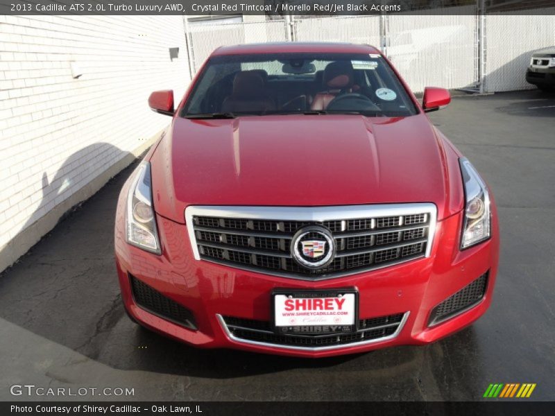 Crystal Red Tintcoat / Morello Red/Jet Black Accents 2013 Cadillac ATS 2.0L Turbo Luxury AWD
