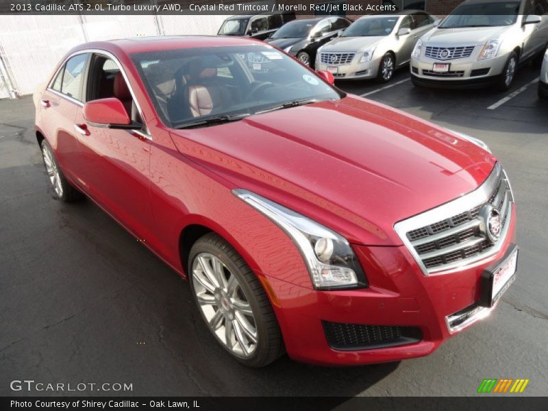 Crystal Red Tintcoat / Morello Red/Jet Black Accents 2013 Cadillac ATS 2.0L Turbo Luxury AWD