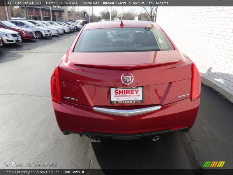 Crystal Red Tintcoat / Morello Red/Jet Black Accents 2013 Cadillac ATS 2.0L Turbo Luxury AWD