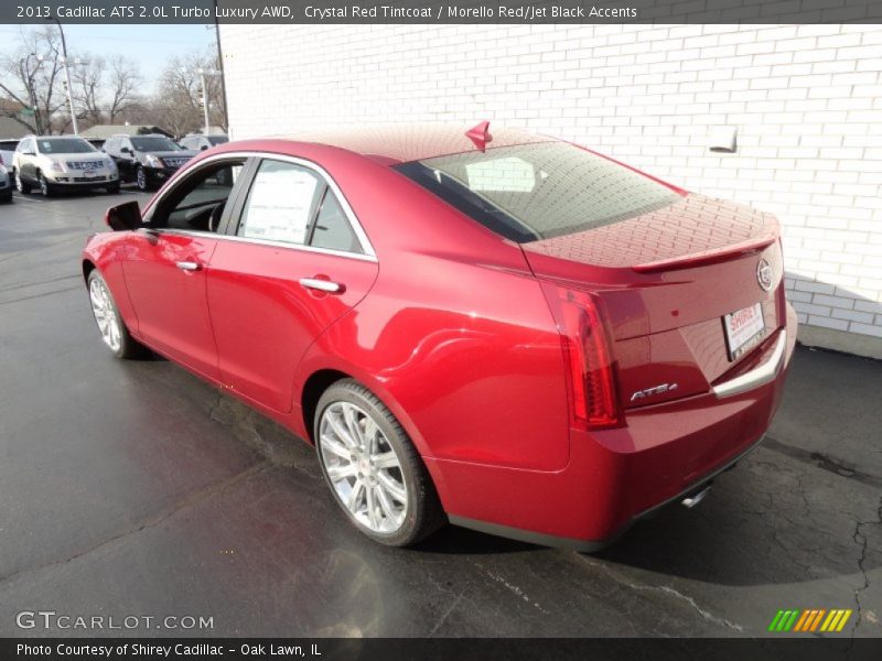 Crystal Red Tintcoat / Morello Red/Jet Black Accents 2013 Cadillac ATS 2.0L Turbo Luxury AWD