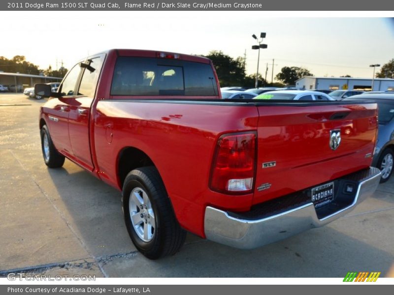 Flame Red / Dark Slate Gray/Medium Graystone 2011 Dodge Ram 1500 SLT Quad Cab