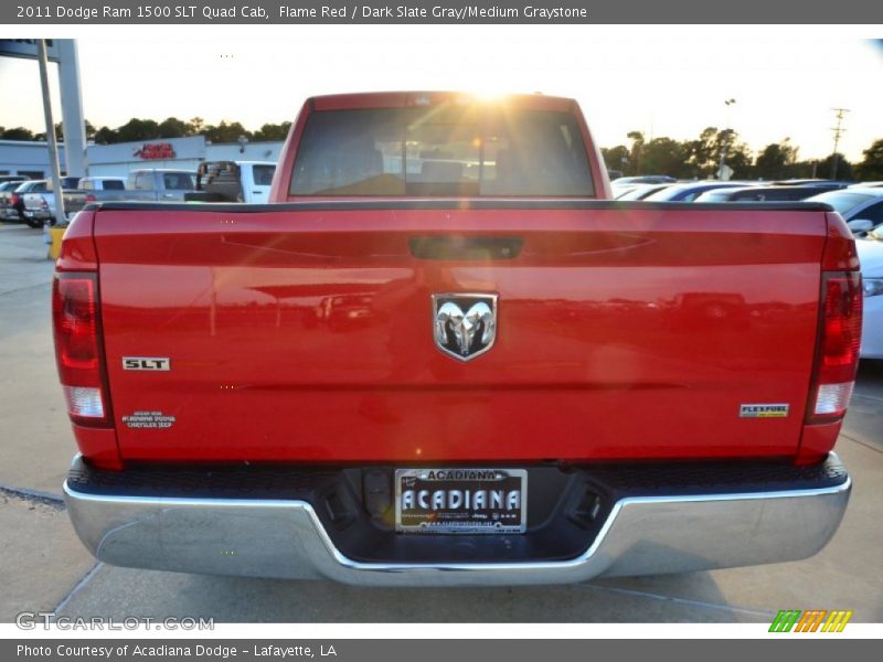 Flame Red / Dark Slate Gray/Medium Graystone 2011 Dodge Ram 1500 SLT Quad Cab
