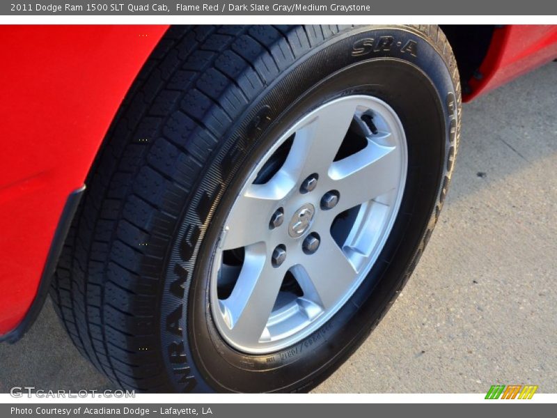 Flame Red / Dark Slate Gray/Medium Graystone 2011 Dodge Ram 1500 SLT Quad Cab