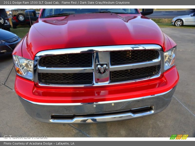 Flame Red / Dark Slate Gray/Medium Graystone 2011 Dodge Ram 1500 SLT Quad Cab