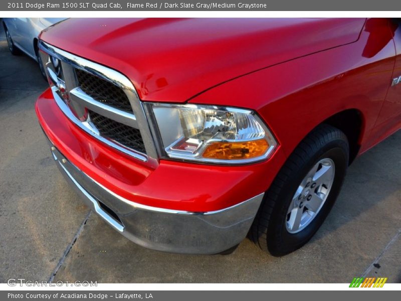 Flame Red / Dark Slate Gray/Medium Graystone 2011 Dodge Ram 1500 SLT Quad Cab