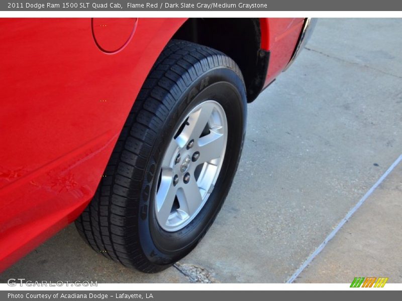 Flame Red / Dark Slate Gray/Medium Graystone 2011 Dodge Ram 1500 SLT Quad Cab