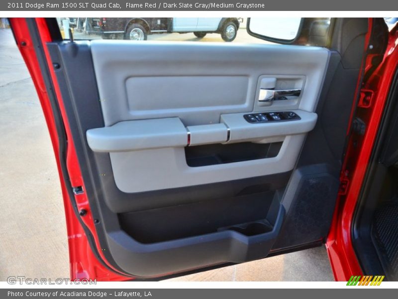 Flame Red / Dark Slate Gray/Medium Graystone 2011 Dodge Ram 1500 SLT Quad Cab