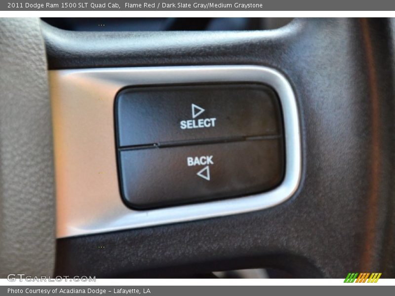 Flame Red / Dark Slate Gray/Medium Graystone 2011 Dodge Ram 1500 SLT Quad Cab