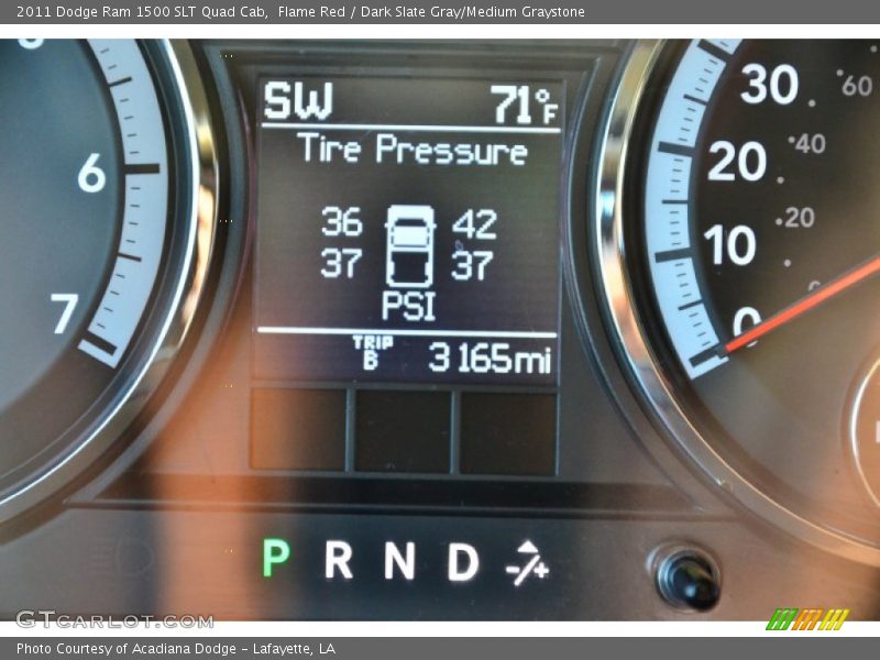 Flame Red / Dark Slate Gray/Medium Graystone 2011 Dodge Ram 1500 SLT Quad Cab