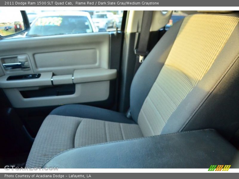Flame Red / Dark Slate Gray/Medium Graystone 2011 Dodge Ram 1500 SLT Quad Cab