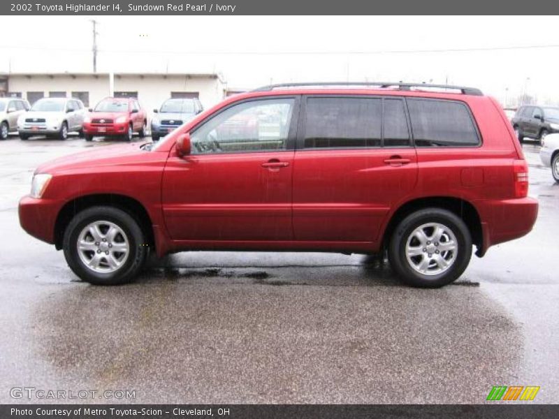 Sundown Red Pearl / Ivory 2002 Toyota Highlander I4