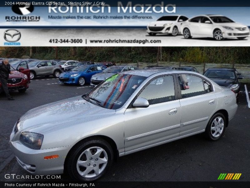 Sterling Silver / Gray 2004 Hyundai Elantra GLS Sedan