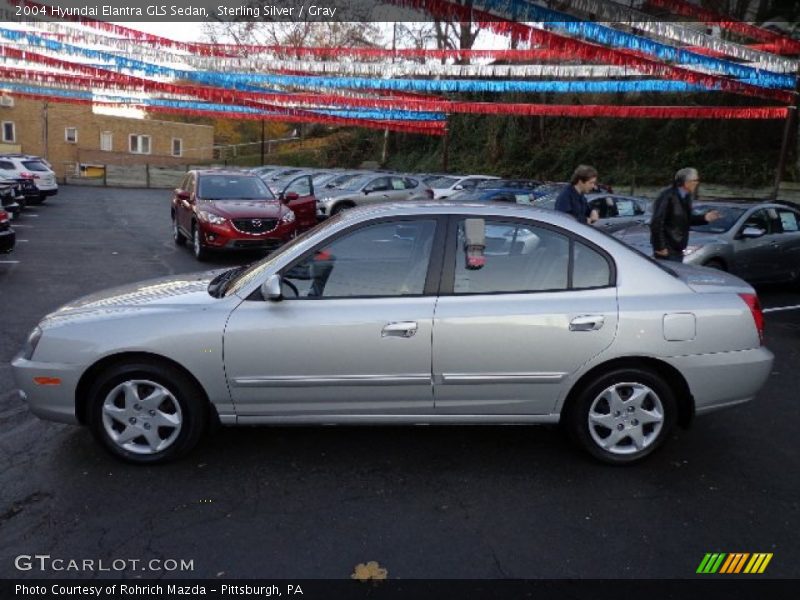 Sterling Silver / Gray 2004 Hyundai Elantra GLS Sedan