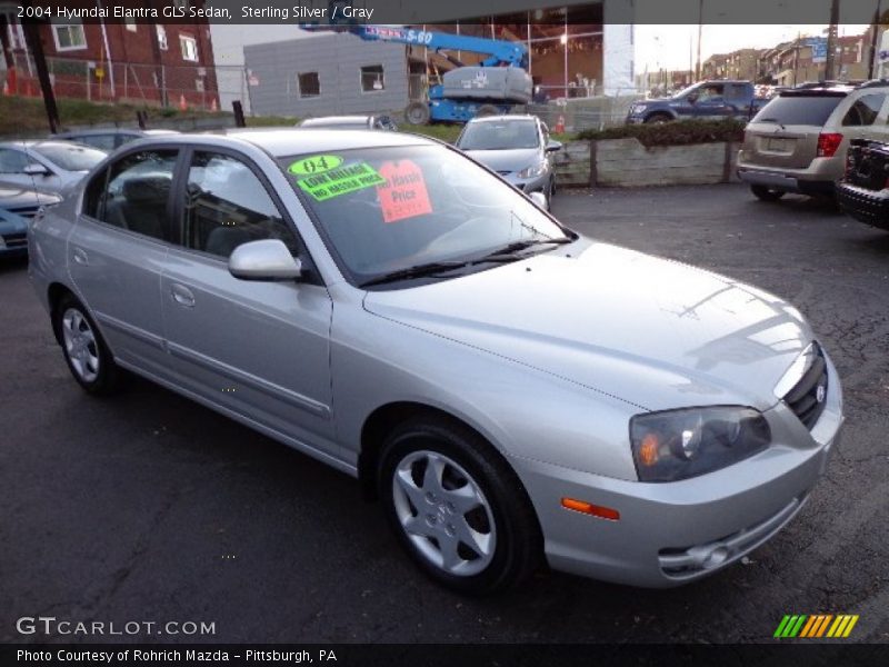 Sterling Silver / Gray 2004 Hyundai Elantra GLS Sedan