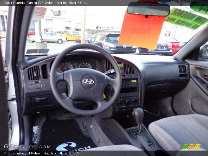 Sterling Silver / Gray 2004 Hyundai Elantra GLS Sedan