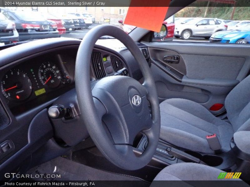 Sterling Silver / Gray 2004 Hyundai Elantra GLS Sedan