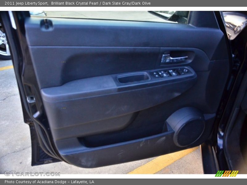 Brilliant Black Crystal Pearl / Dark Slate Gray/Dark Olive 2011 Jeep Liberty Sport
