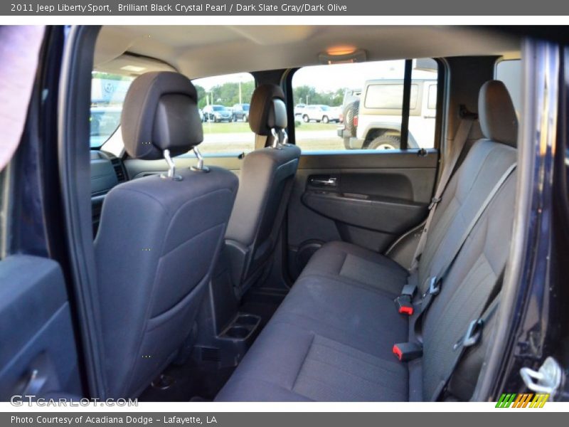 Brilliant Black Crystal Pearl / Dark Slate Gray/Dark Olive 2011 Jeep Liberty Sport
