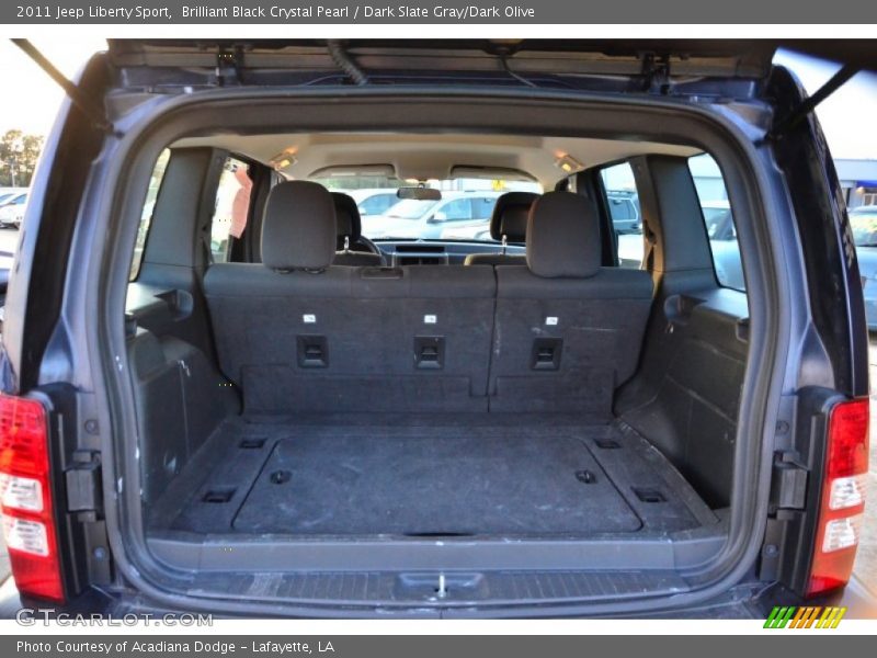Brilliant Black Crystal Pearl / Dark Slate Gray/Dark Olive 2011 Jeep Liberty Sport