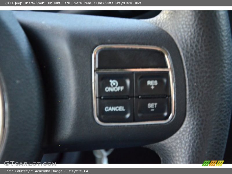 Brilliant Black Crystal Pearl / Dark Slate Gray/Dark Olive 2011 Jeep Liberty Sport