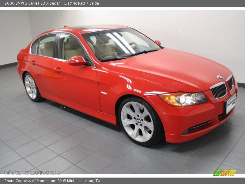 Electric Red / Beige 2006 BMW 3 Series 330i Sedan