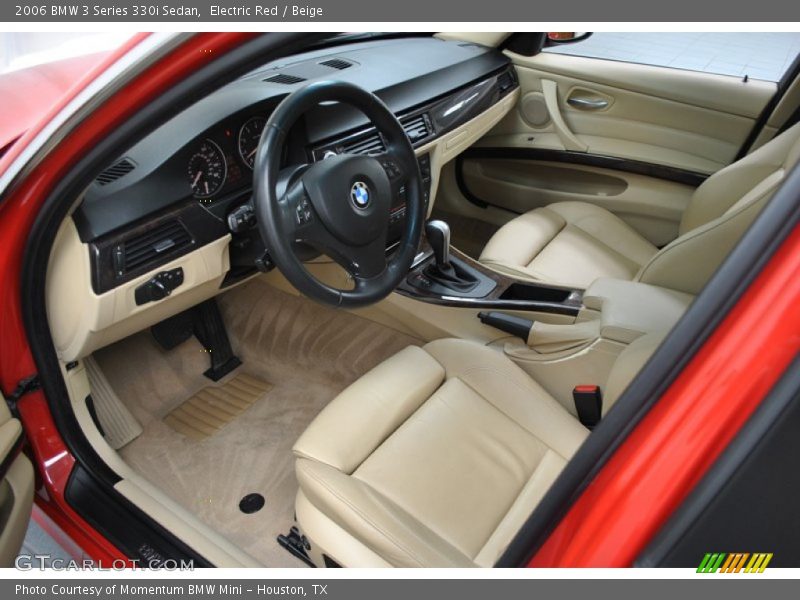 Electric Red / Beige 2006 BMW 3 Series 330i Sedan