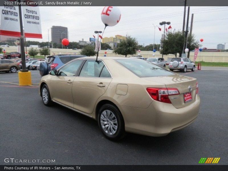 Sandy Beach Metallic / Ivory 2012 Toyota Camry LE