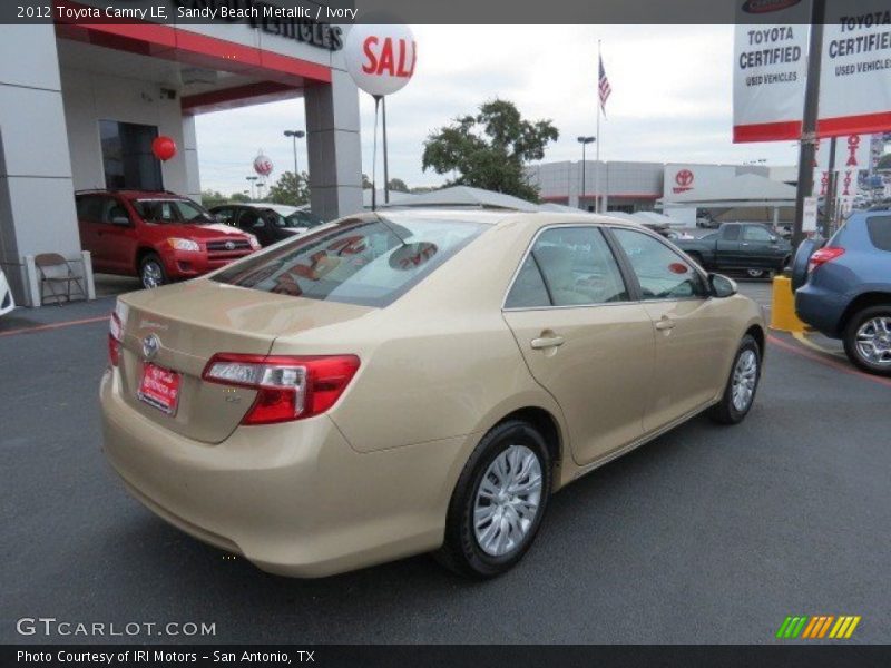 Sandy Beach Metallic / Ivory 2012 Toyota Camry LE
