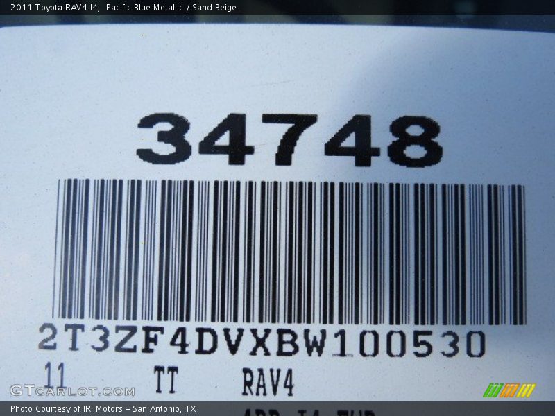 Pacific Blue Metallic / Sand Beige 2011 Toyota RAV4 I4