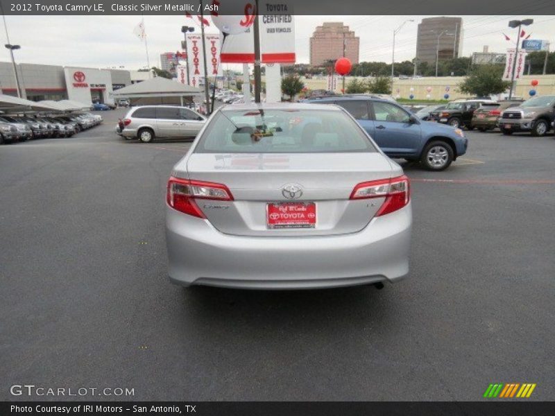 Classic Silver Metallic / Ash 2012 Toyota Camry LE